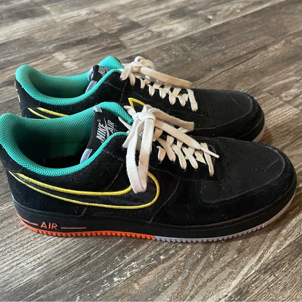 Colorful suede low top Nikes